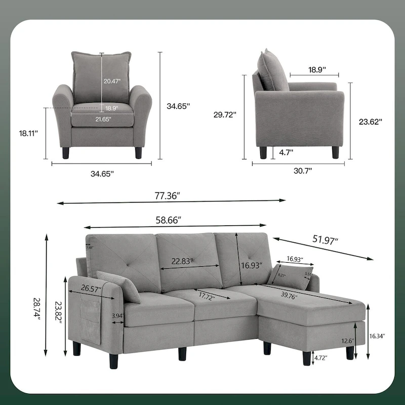 3 - Piece Living Room Set