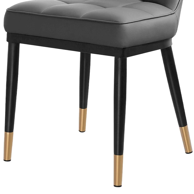 Upholstered Dining Chairs Set of 2 with Metal Legs