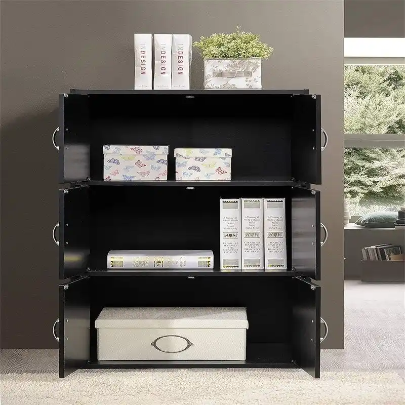 3-Shelf Bookcase Cabinet