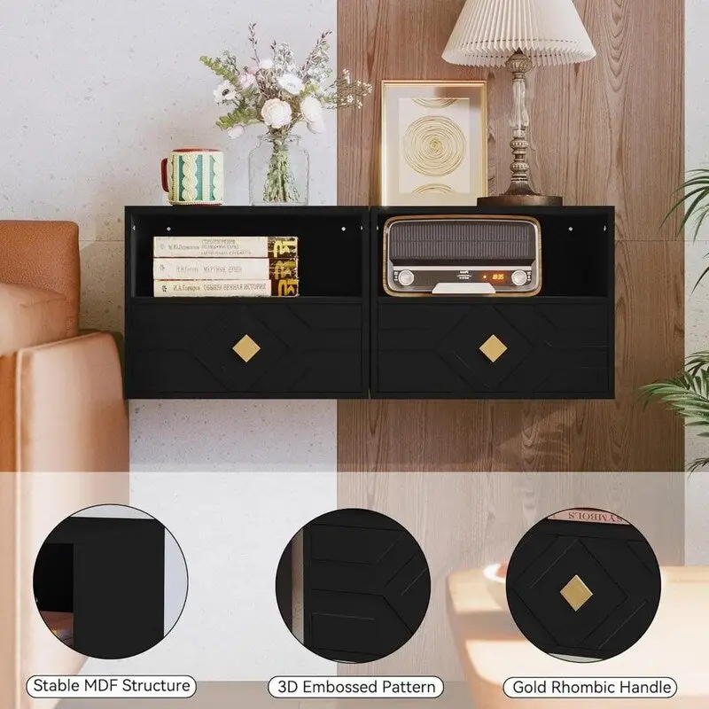 Floating Nightstand with Drawer