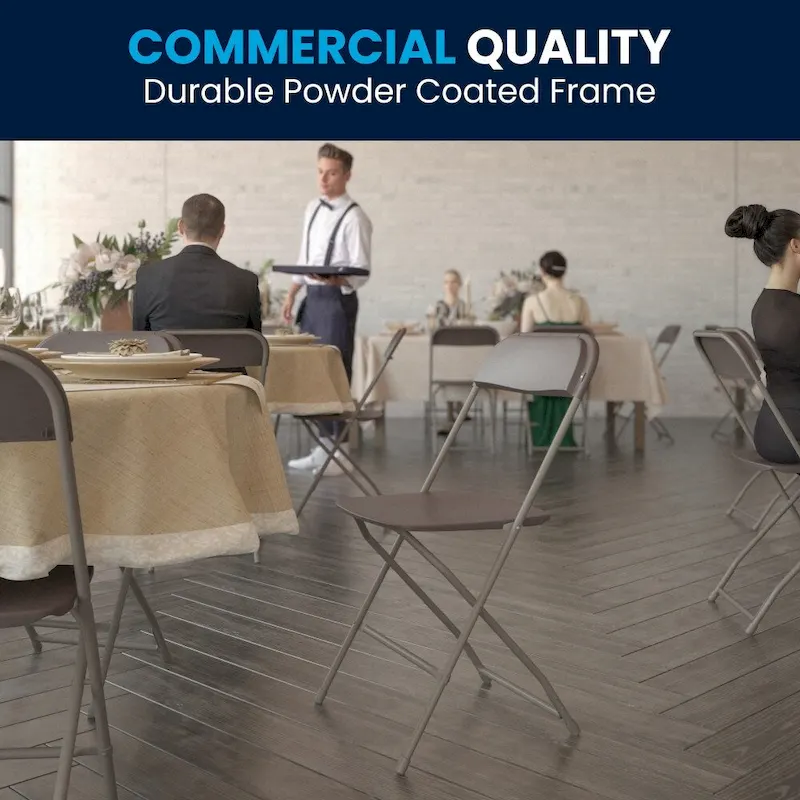 Plastic Folding Chair - 10 Pack 650LB Weight Capacity - Event Chair