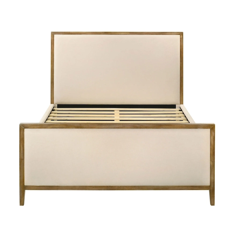 Furniture of America Jennie Modern Natural Oak Wood Platform Bed