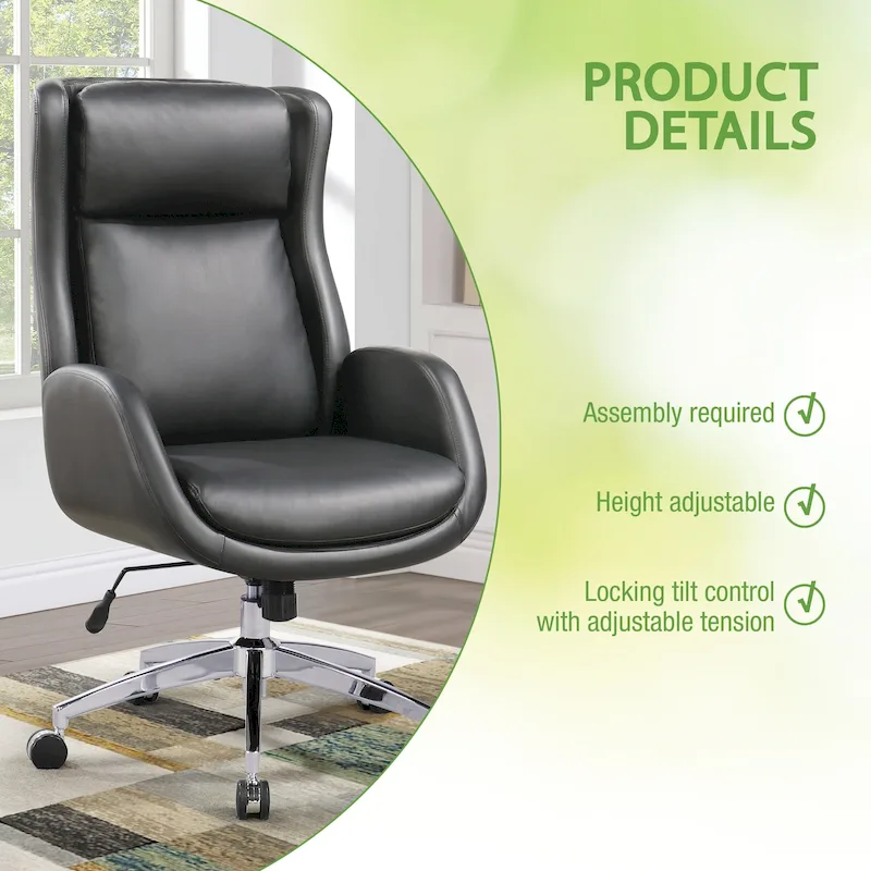 Blanchard Office Chair in Faux Leather