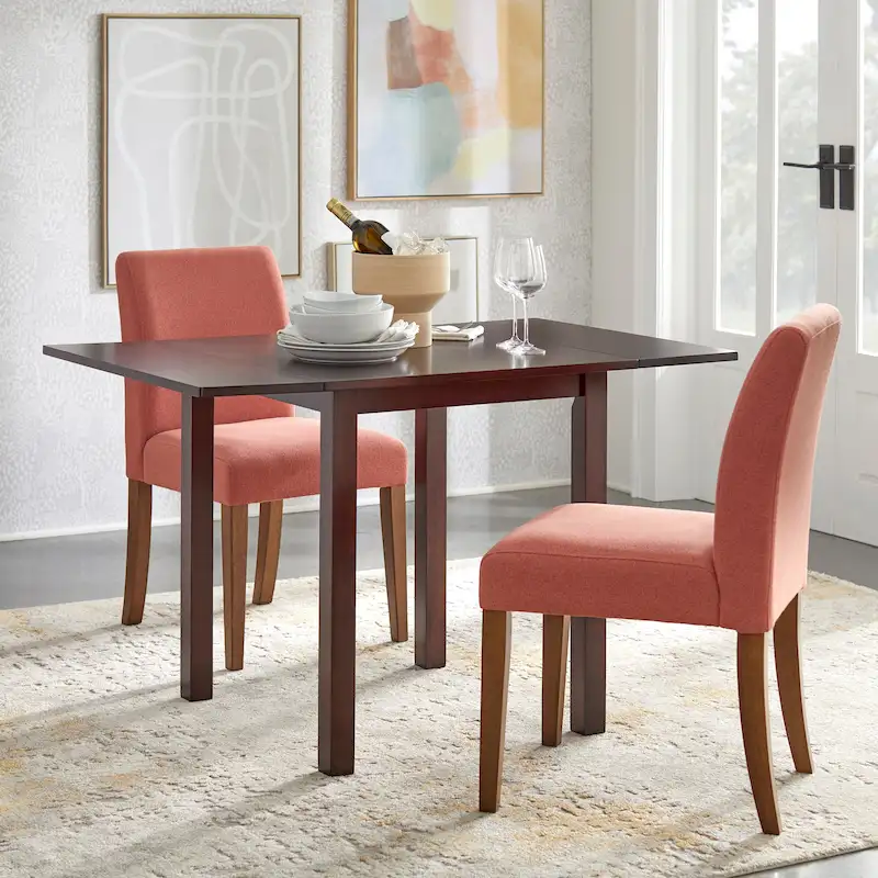 3-Piece Drop-Leaf Dining Table and Chair Set