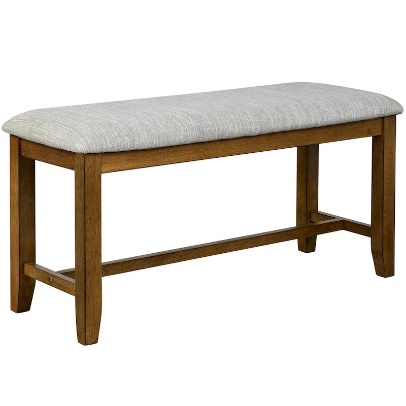 6-Piece Wooden Kitchen Dining Table Set with 4 Chairs and Bench