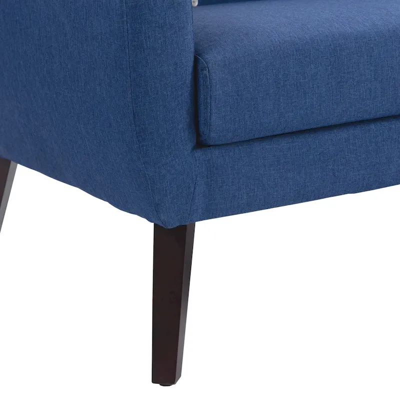 Modern Curved 63  Button Tufted Upholstered Loveseat with 2 Pillows