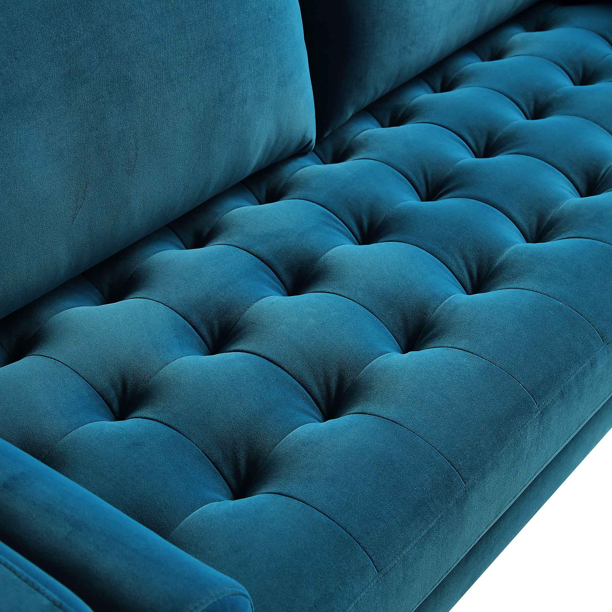 Large 3-Seater Sofa, Teal Velvet