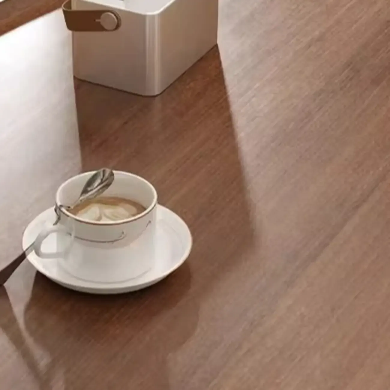 Modern Walnut Metal Base Wood Coffee Table with Tray Top