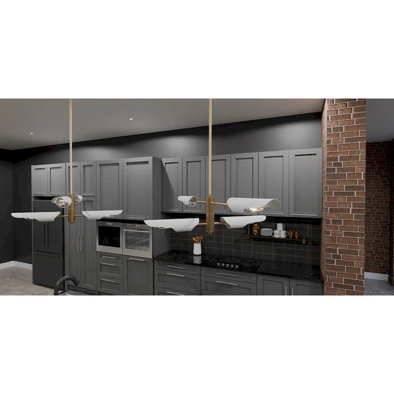 Leoni 4-Light Brushed Weathered Brass Island Light