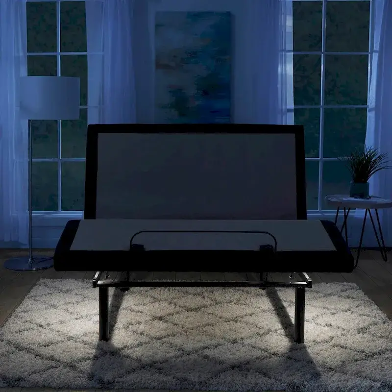 Adjustable Massaging Bed Frame Base with Wireless Remote