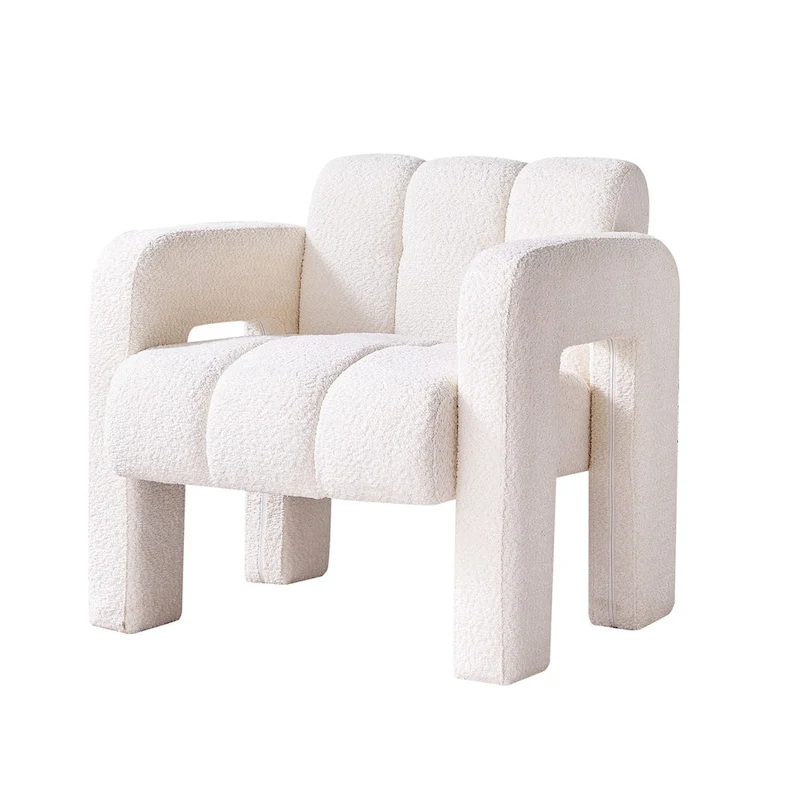 31.10 Wide Boucle Upholstered Accent Chair