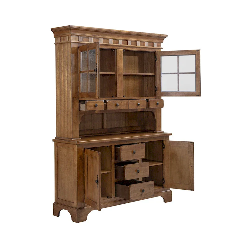 Treasures Rustic Oak Buffet and Hutch
