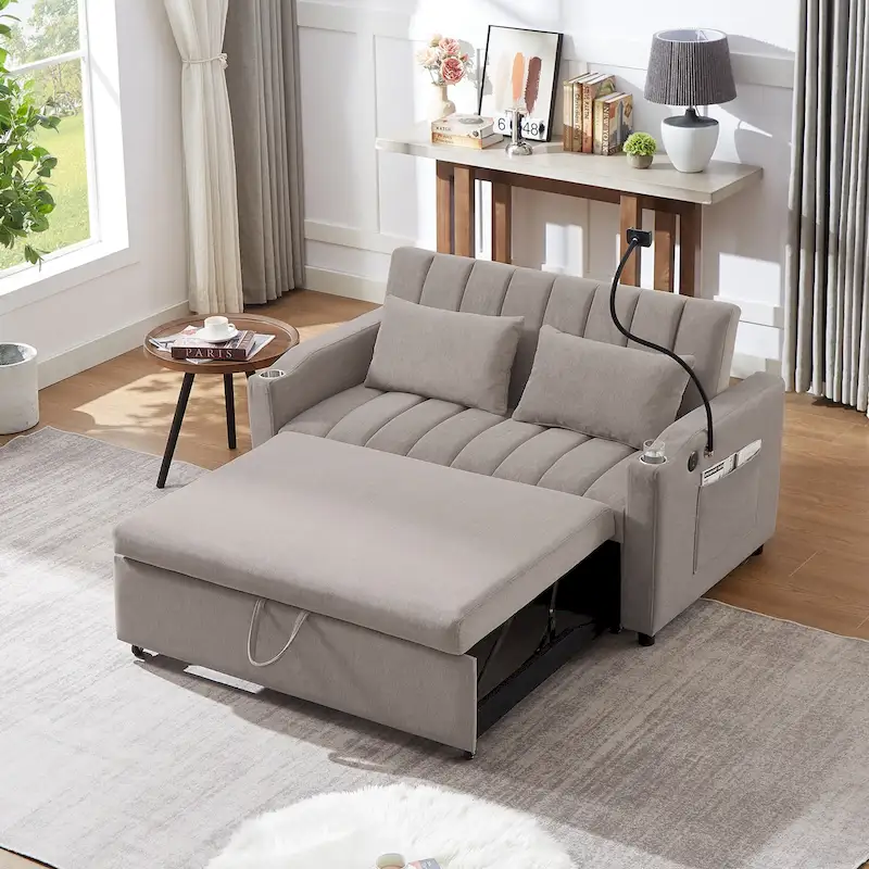 Convertible Loveseat Sofa, Pull Out Sofa Bed