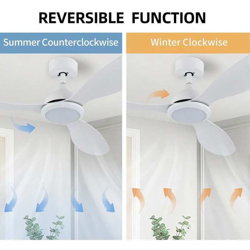 OVIOS Elegant 52-inch 2-in-1 Ceiling Fan Light with Remote Control