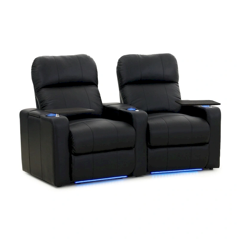 Octane Turbo XL700 Power Leather Home Theater Seating Set (Row of 2)