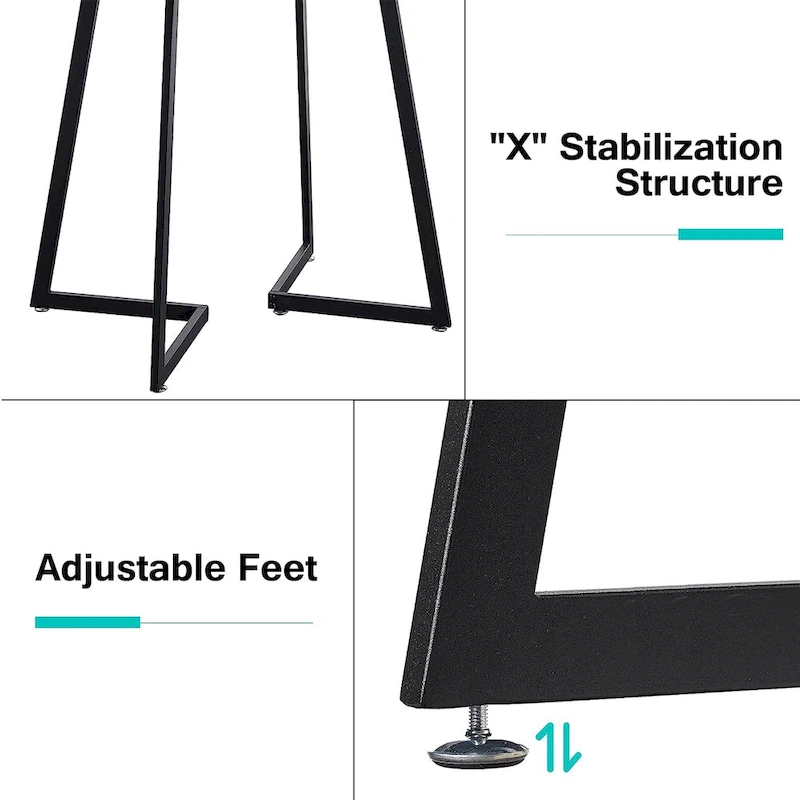 Javlergo 31.5 Round Dining Table Modern Leisure Table with Metal Leg