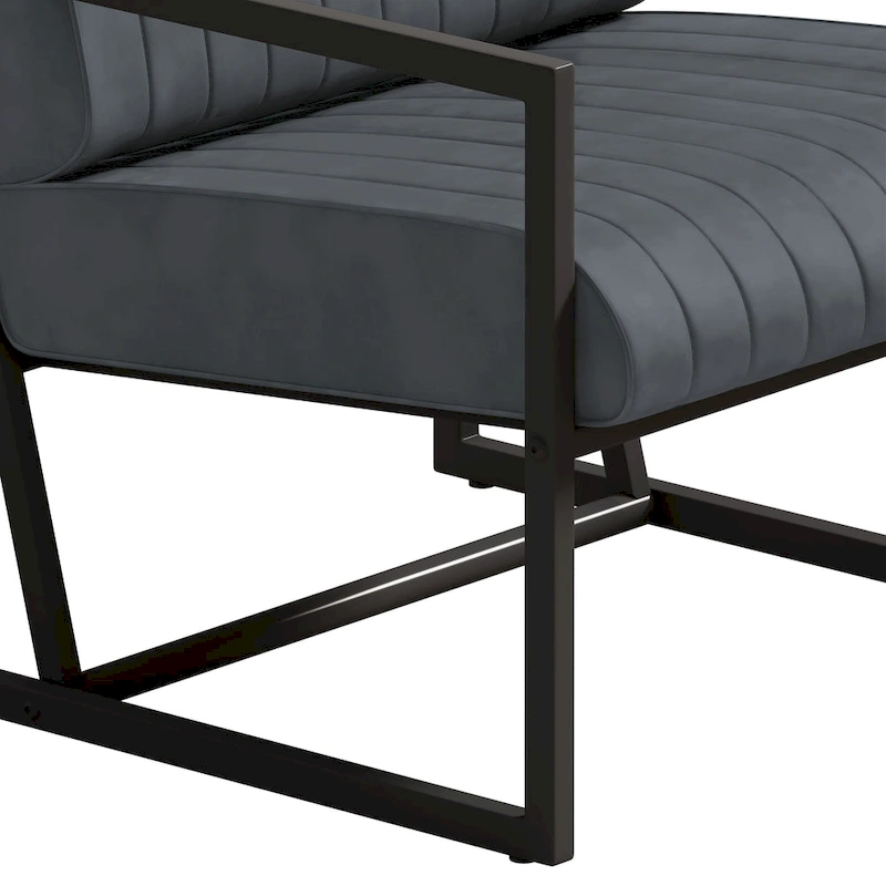 PU Leather Feature Armchair with Thick Padded Backrest