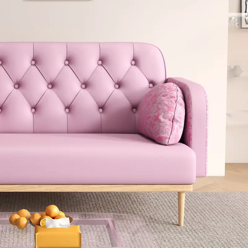 Loveseat sofa with tulip pattern