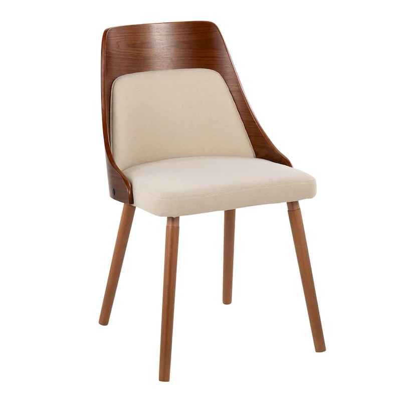 Vallemala Mid-Century Chair with Tapered Wood Legs - Set of 2