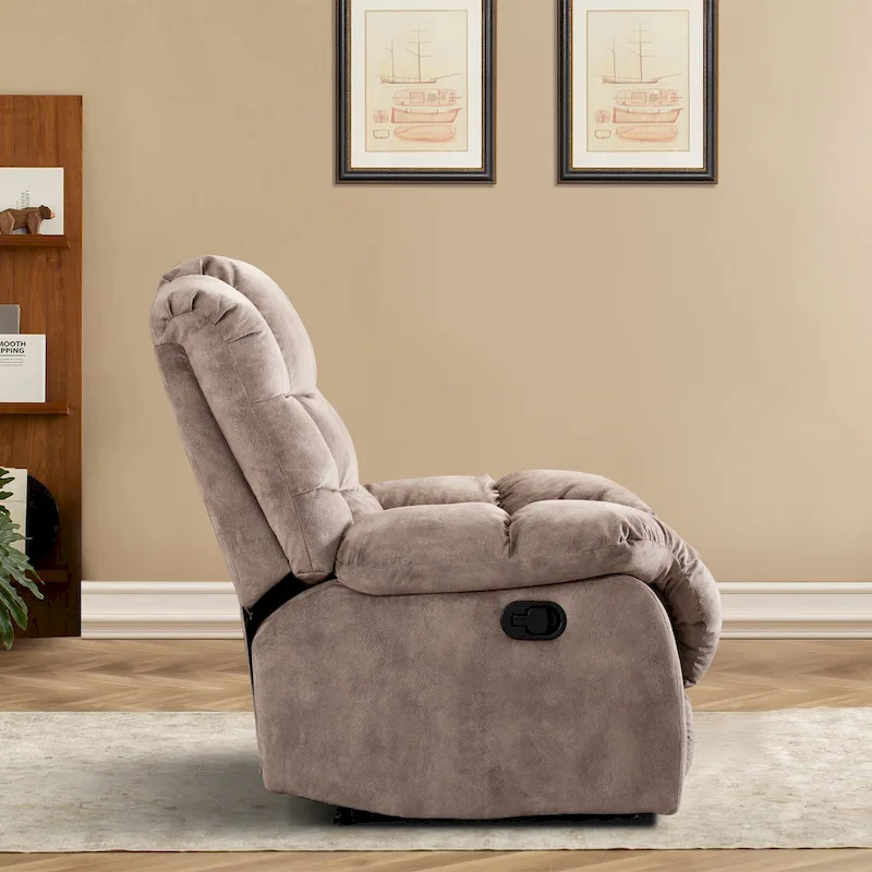 Manual Reclining Fabric Recliner and Single Sofa