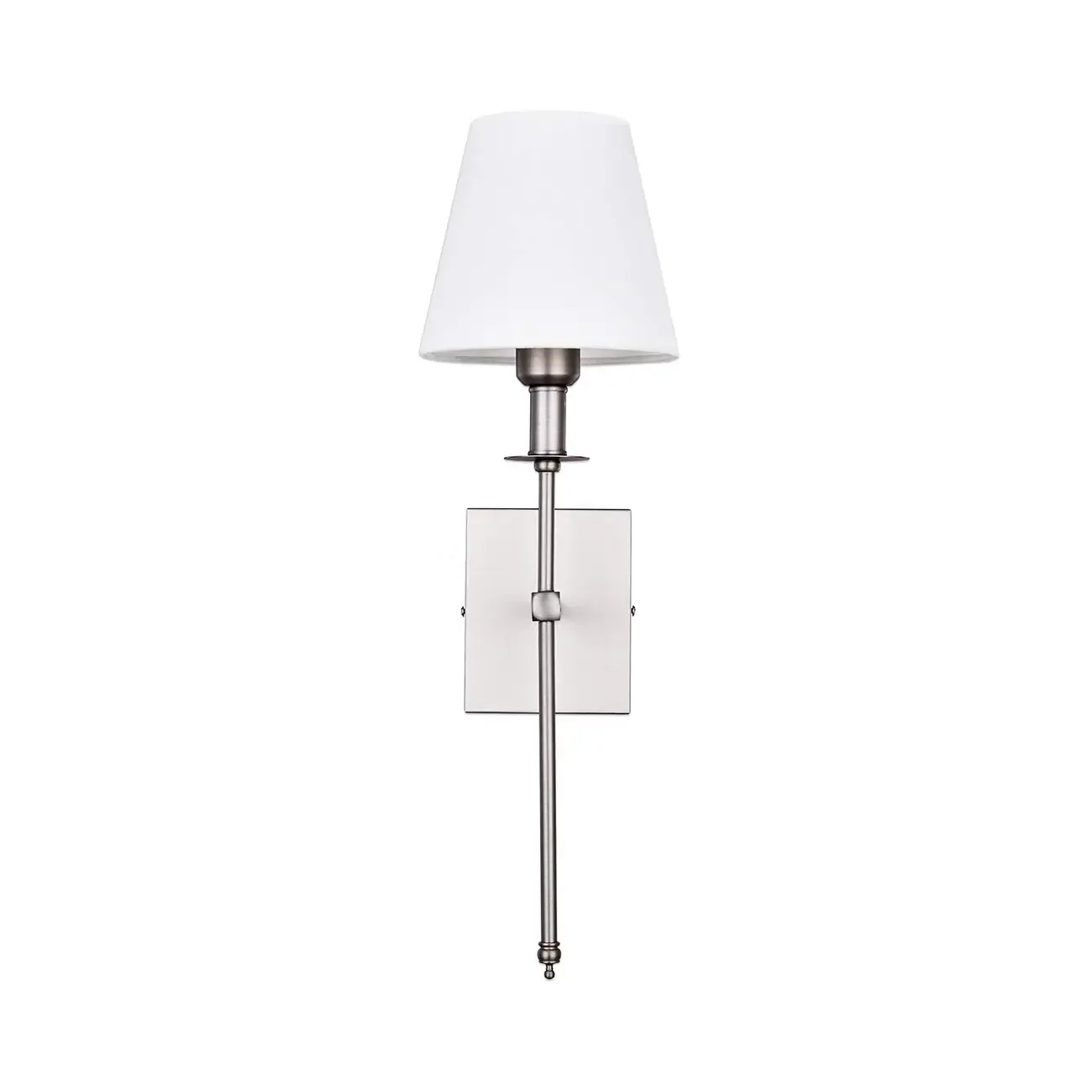 Modern Metal Fixture Fabric Shade Wall Sconce