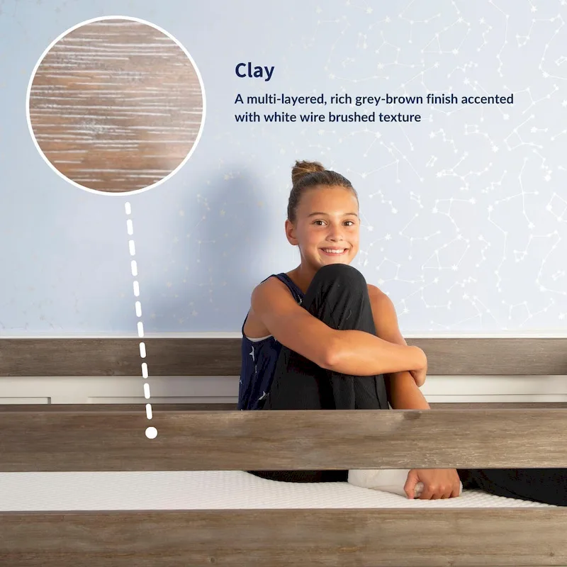 Max and Lily Classic Twin Low Loft with Stairs, Easy Slide and Curtain