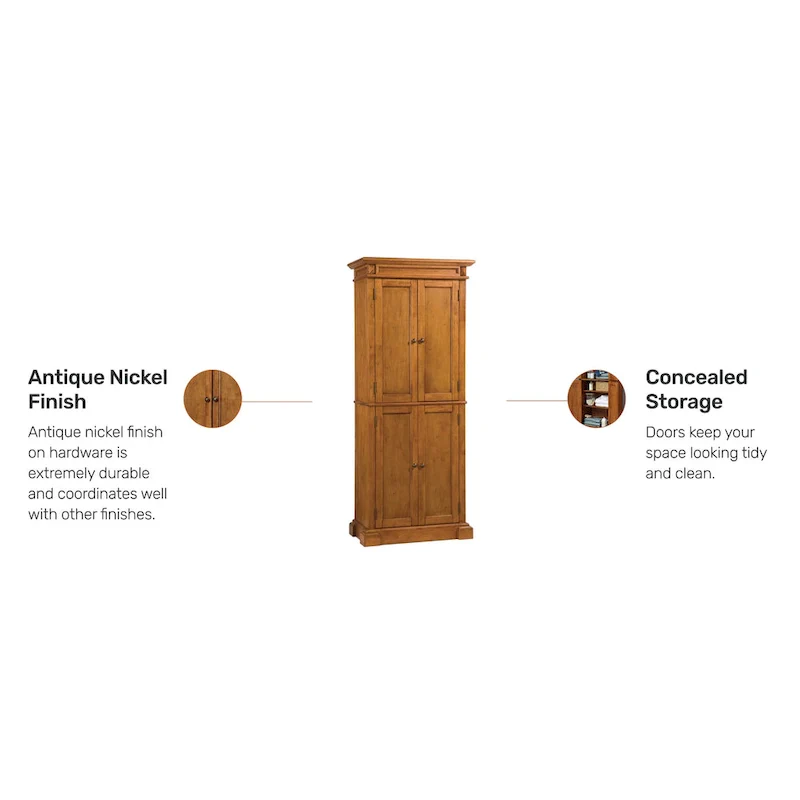 Distressed Oak Pantry, 72H