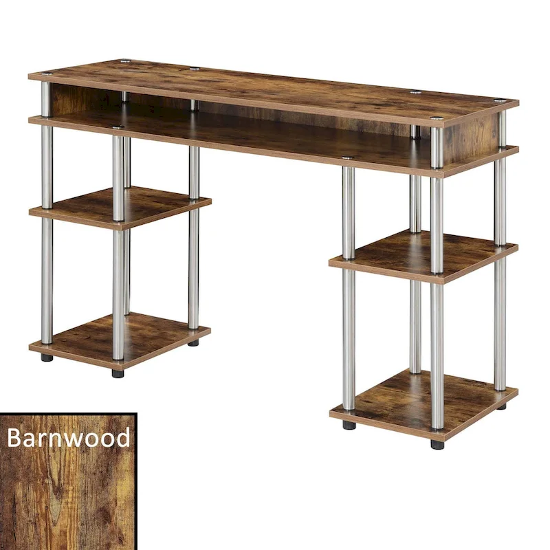 Designs2Go No Tools Student Desk with Shelves