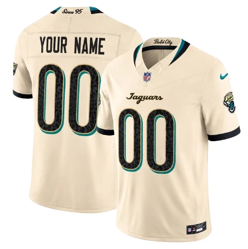 Jacksonville Jaguars Natural 2026 Rivalries Collection Stitched Limited Custom Jersey