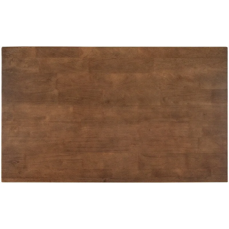 Solid Wood Rustic 45-Inch Fixed Kitchen Island, Rubberwood Butcher Block Dining & Prep Table With Two Open Shelves .