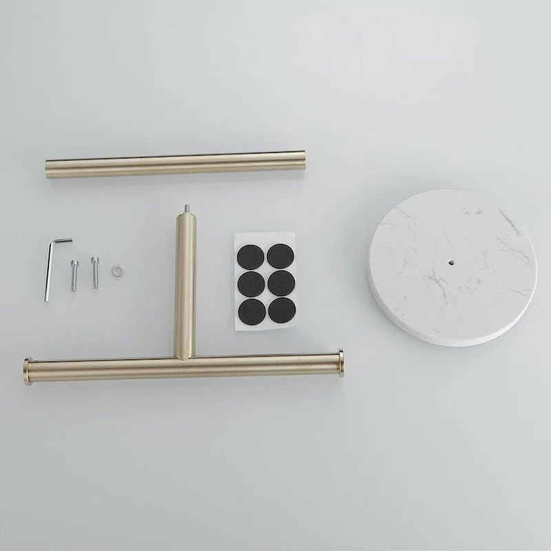 T-Shape Towel Rack With Natural Marble Base