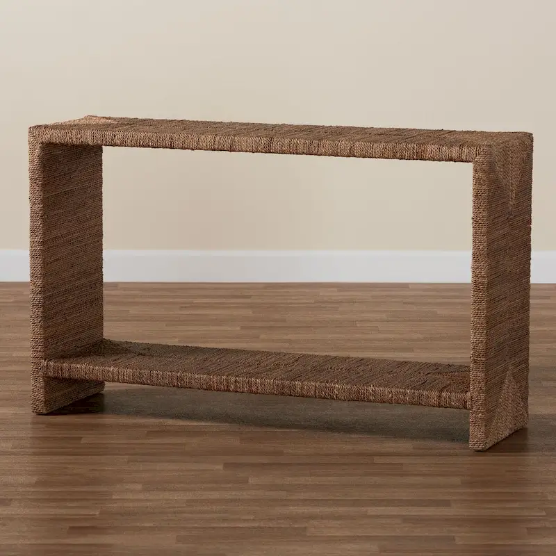 Liza Bohemian Natural Seagrass Console Table