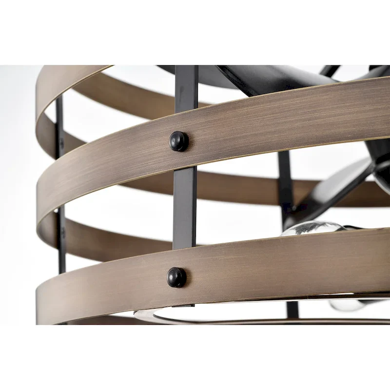 Alaina 24-inch 6 Lights 3 Blades Lighted Ceiling Fan with Remote