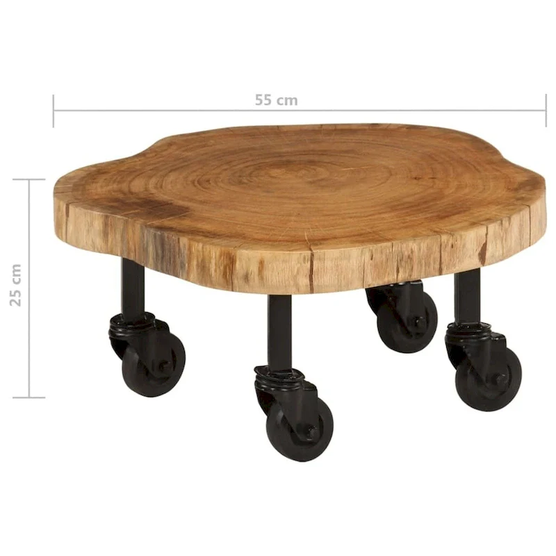 Solid Wood Acacia Coffee Table 23.6x21.7x9.8