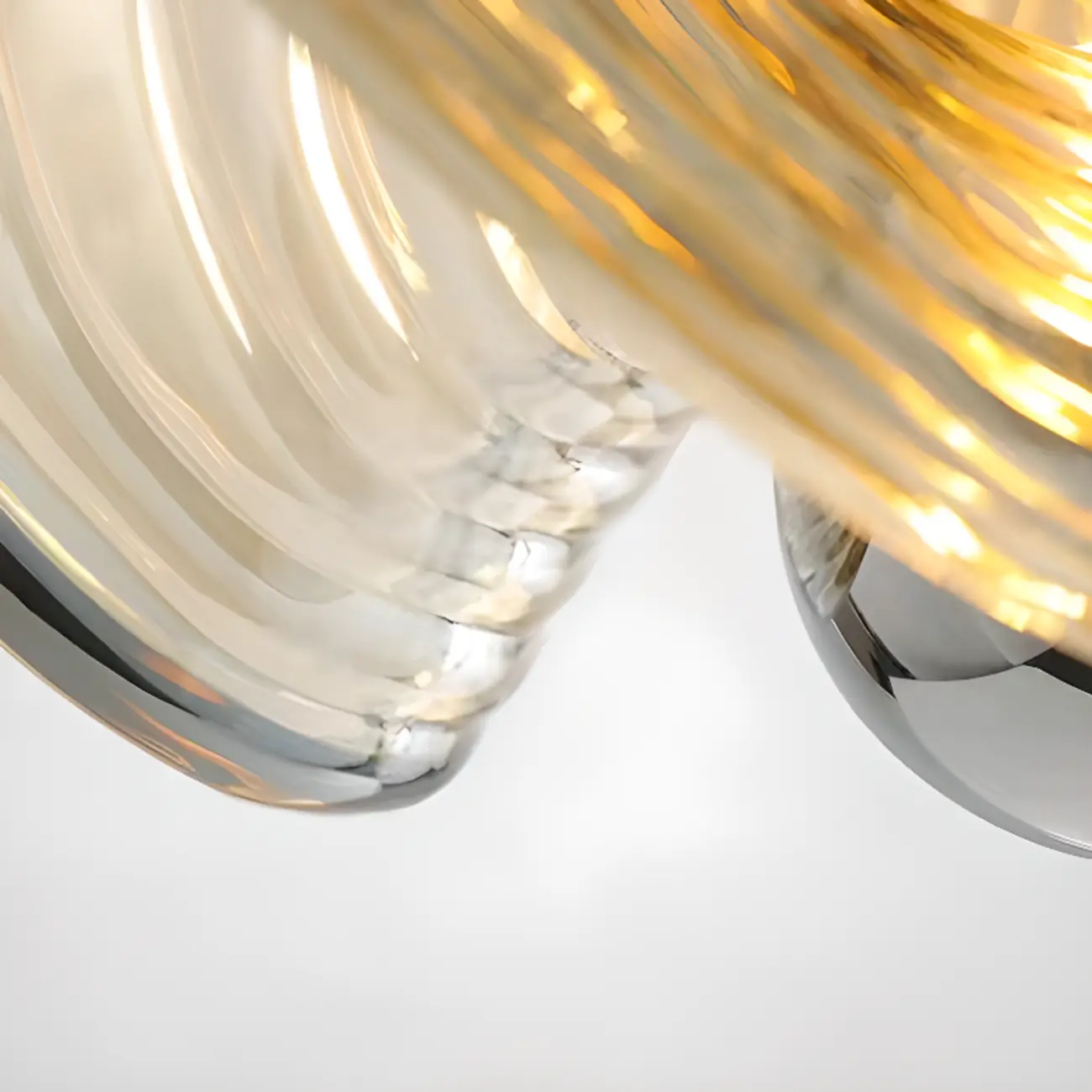 Modern Geometirc Gold Clear Glass Kitchen Pendant Light