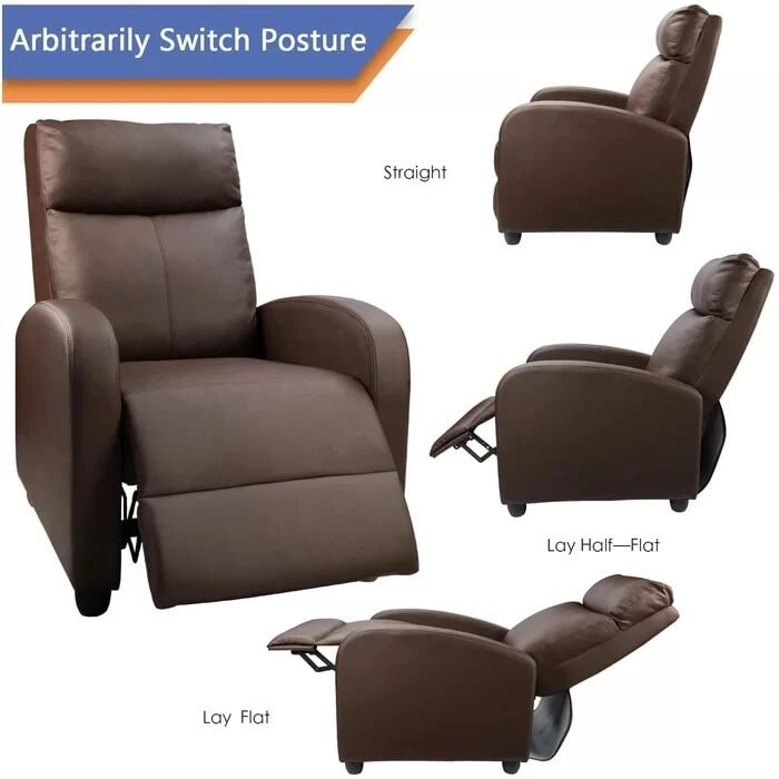 Homall Recliner Chair PU Leather Single Living Room Sofa Recliner