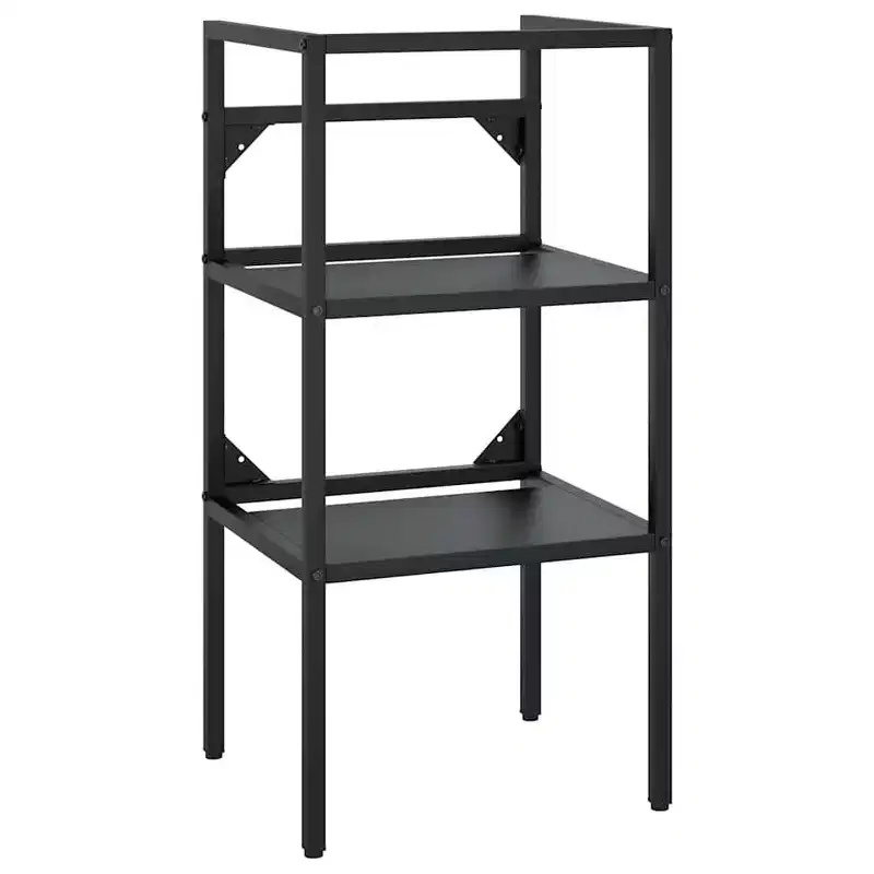 vidaXL Bathroom Washbasin Frame Black Iron Medium