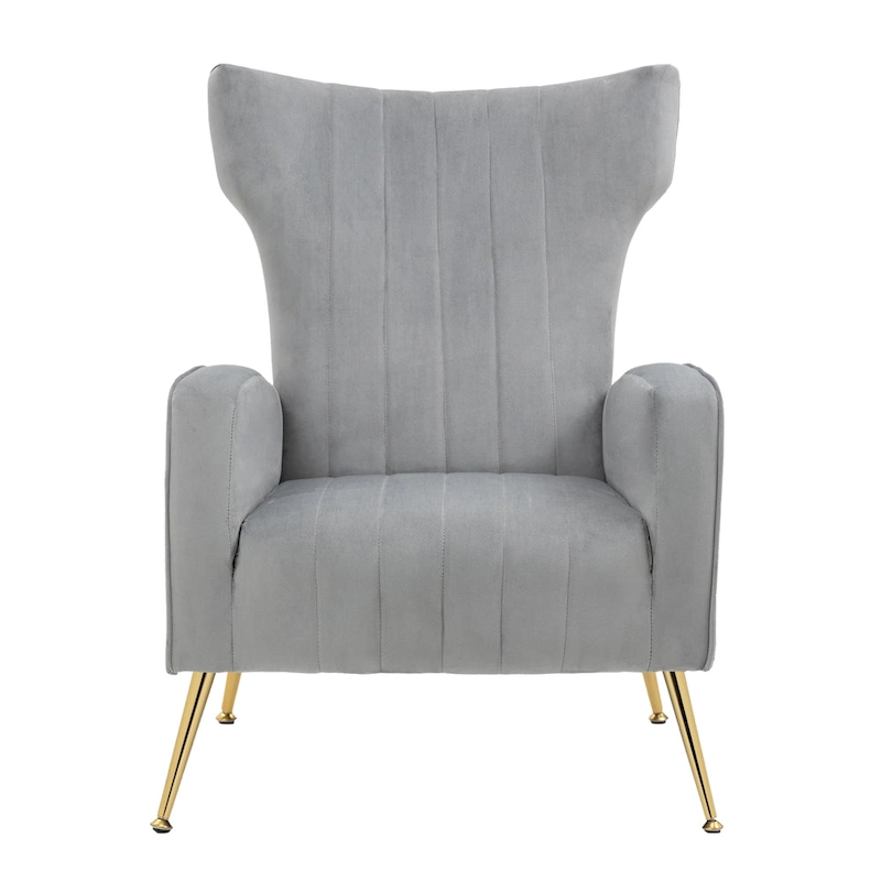 Upholstered Wingback Accent Chair - 26.4 W x 37.8 H x 32.6 D