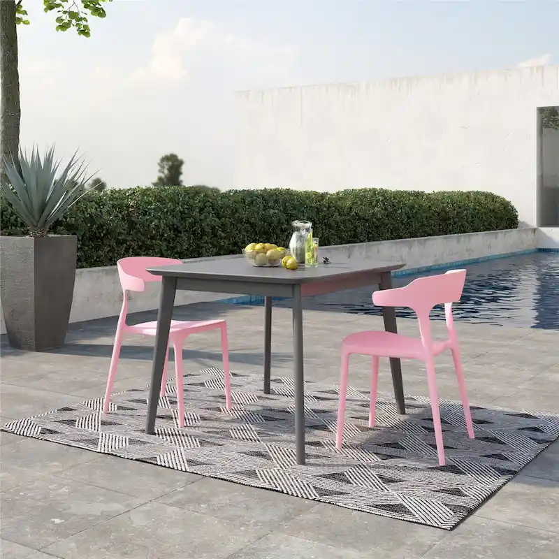 The Novogratz Poolside Felix Stackable Dining Chairs