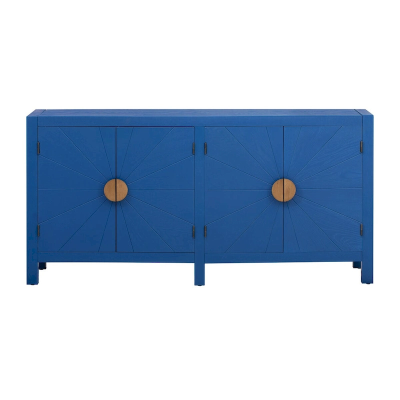 Ash Veneer 60 Sideboard Cabinet with Adjustable Shelves