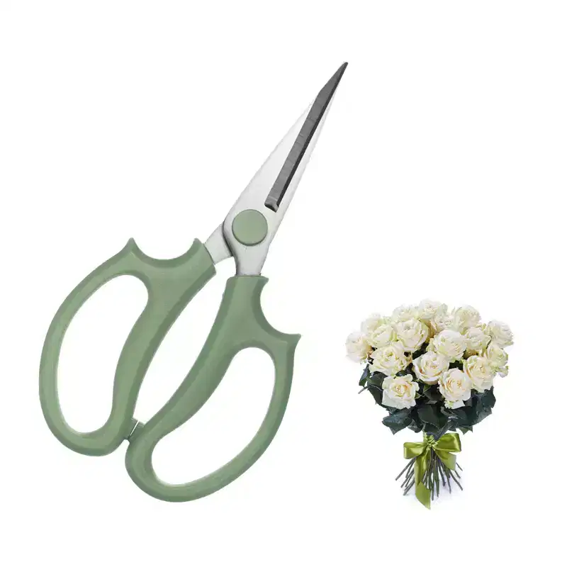 Unique Bargains Stainless Steel Garden Comfortable Grip Flower Pruning Shears