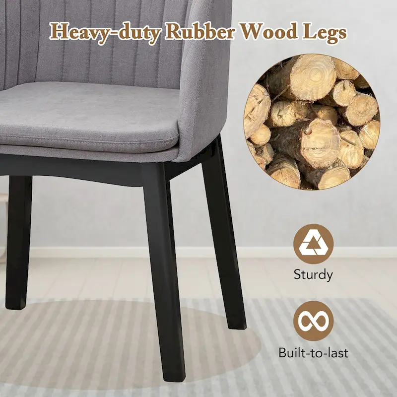 Gymax 2PCS Modern Dining Chairs Upholstered Velvet Accent Chairs w/