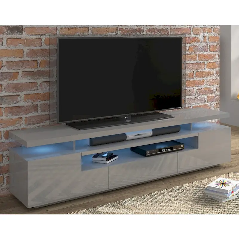 Strick & Bolton Sparkes 77-inch High Gloss TV Stand with LED Lights