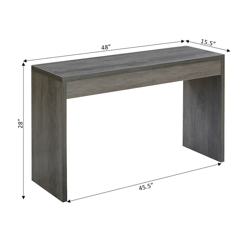 Espresso/White/Black Modern Melamine Console Table & Desk, 1-Person