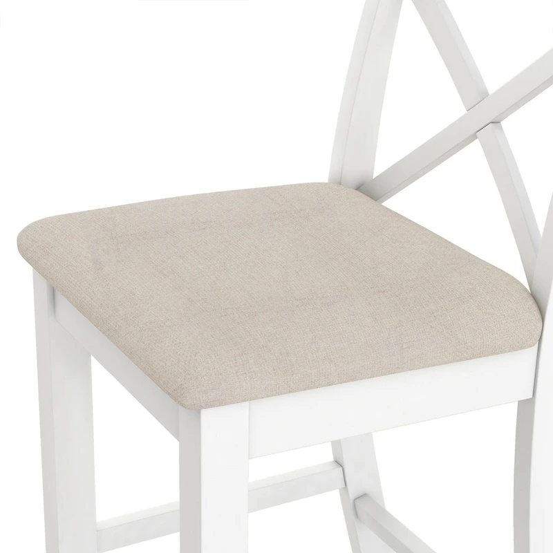 3-Piece Dining Table and Chair Set, Small Counter Height Table and Chair Set with Kitchen Breakfast Nook and 2 Chairs