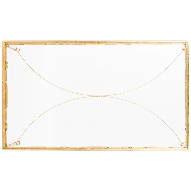 SAFAVIEH Mihaiela Gold Leaf Retro Coffee Table - 41Wx24Dx22H