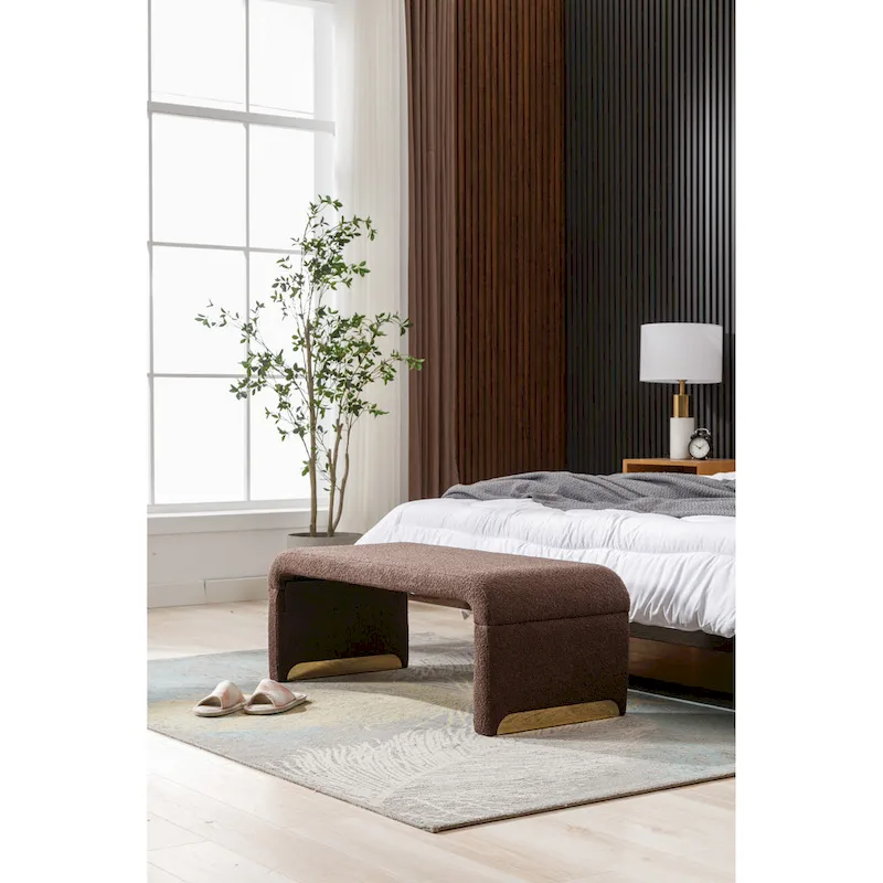 Bench With Gold Metal Legs