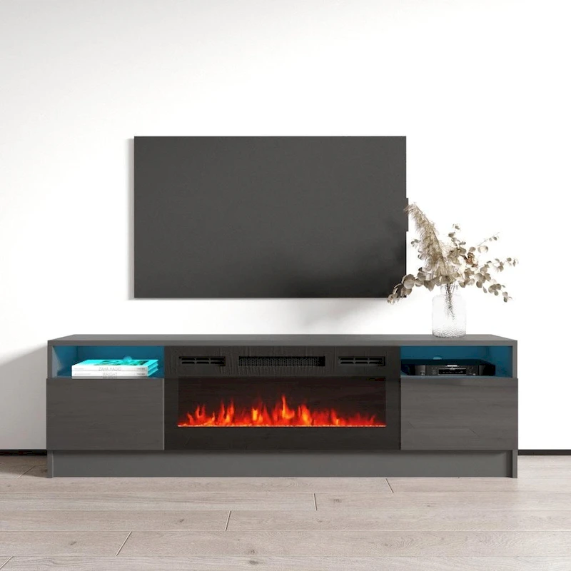 Duke 01 BL-EF Electric Fireplace 63