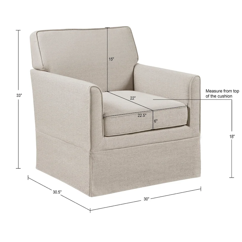 510 Design Paula Slipcover Accent Armchair - 30W x 30.5D x 33H
