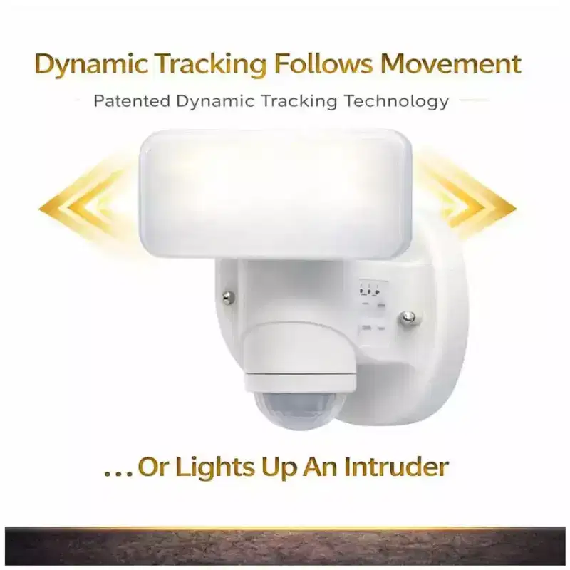 Dynamic Tracking Solar Powered Motion Security Light - 1800 Lumens Outdoor LED